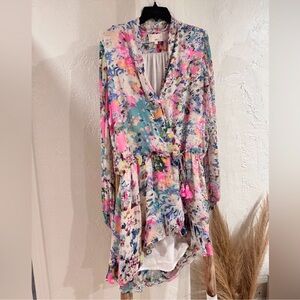 Rococo Sand‎ Lelia Floral Wrap Mini Dress in Size XL